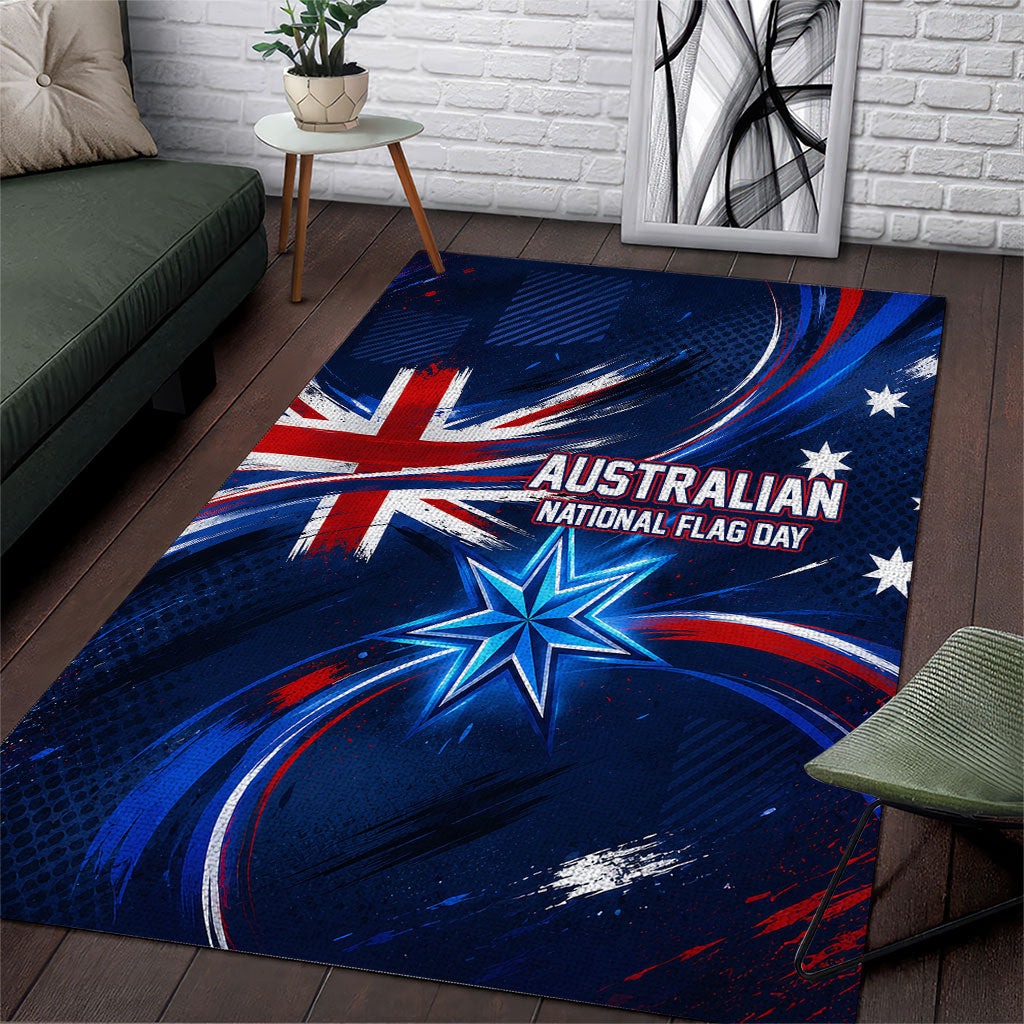 Proud To Be Australian Area Rug Australia Flag Day Waving Commonwealth Star