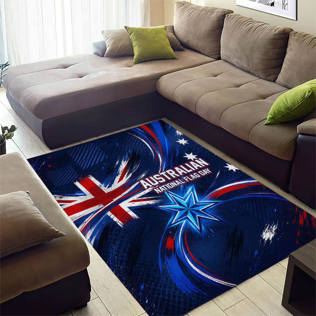 Proud To Be Australian Area Rug Australia Flag Day Waving Commonwealth Star