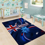 Proud To Be Australian Area Rug Australia Flag Day Waving Commonwealth Star