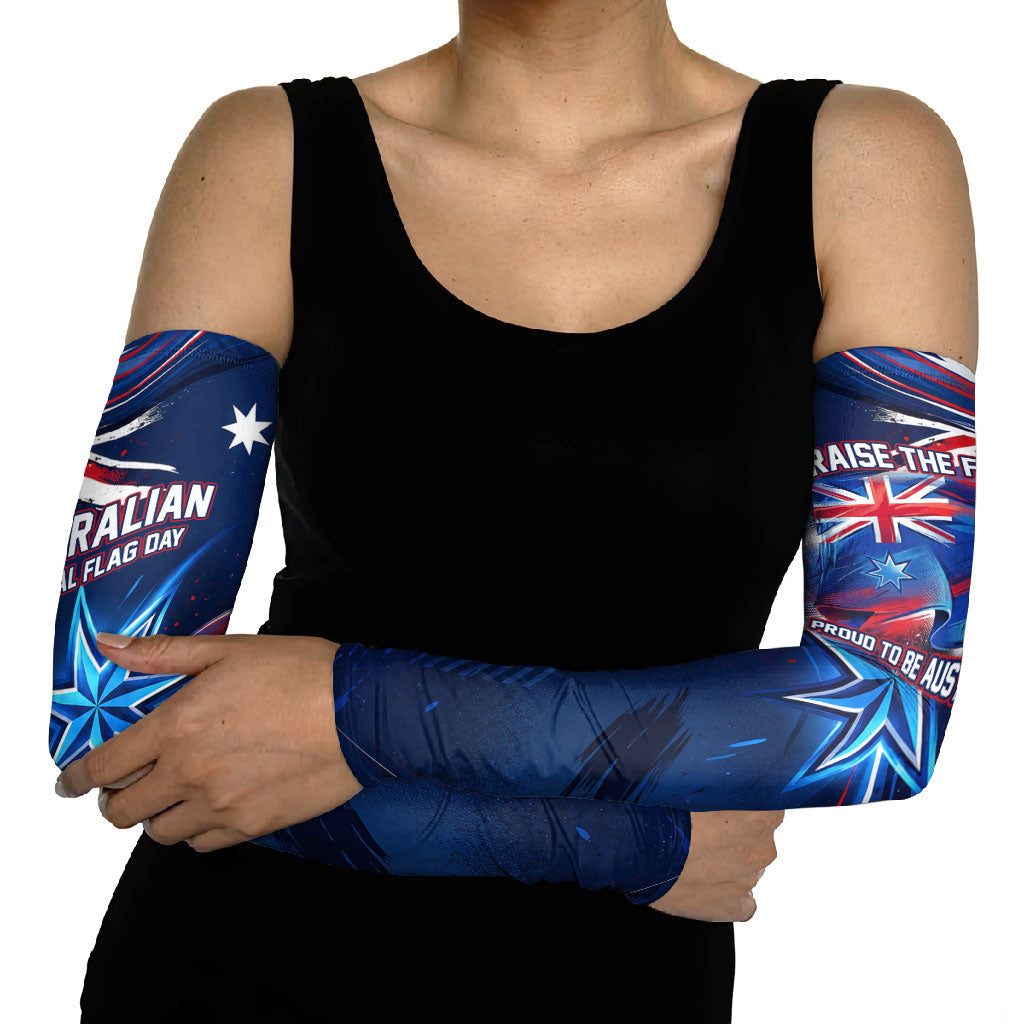 Proud To Be Australian Arm Sleeves Australia Flag Day Waving Commonwealth Star
