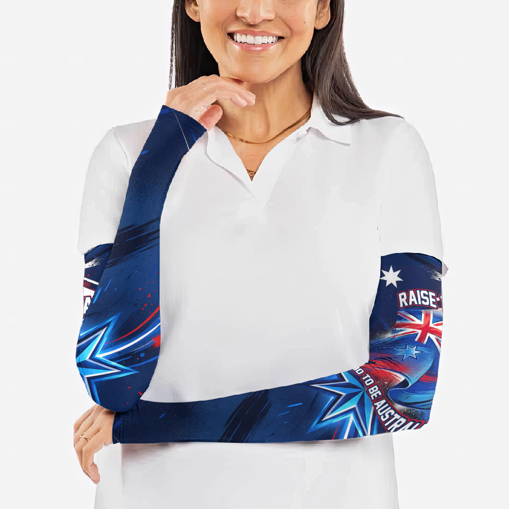 Proud To Be Australian Arm Sleeves Australia Flag Day Waving Commonwealth Star