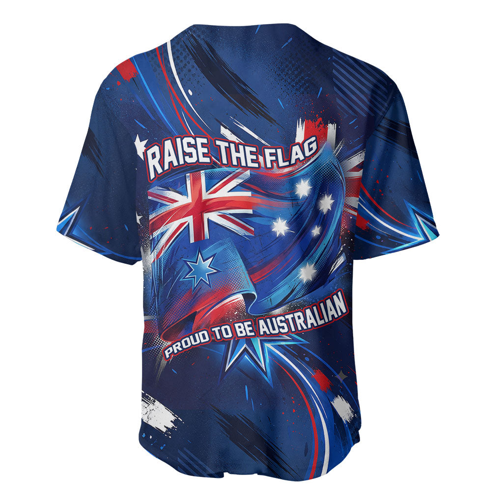 Proud To Be Australian Baseball Jersey Australia Flag Day Waving Commonwealth Star