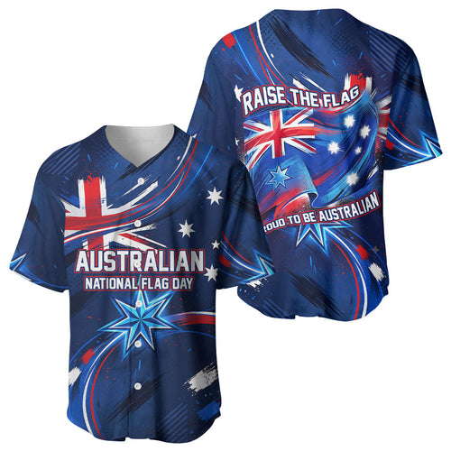 Proud To Be Australian Baseball Jersey Australia Flag Day Waving Commonwealth Star