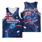 Proud To Be Australian Basketball Jersey Australia Flag Day Waving Commonwealth Star