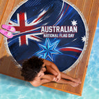 Proud To Be Australian Beach Blanket Australia Flag Day Waving Commonwealth Star