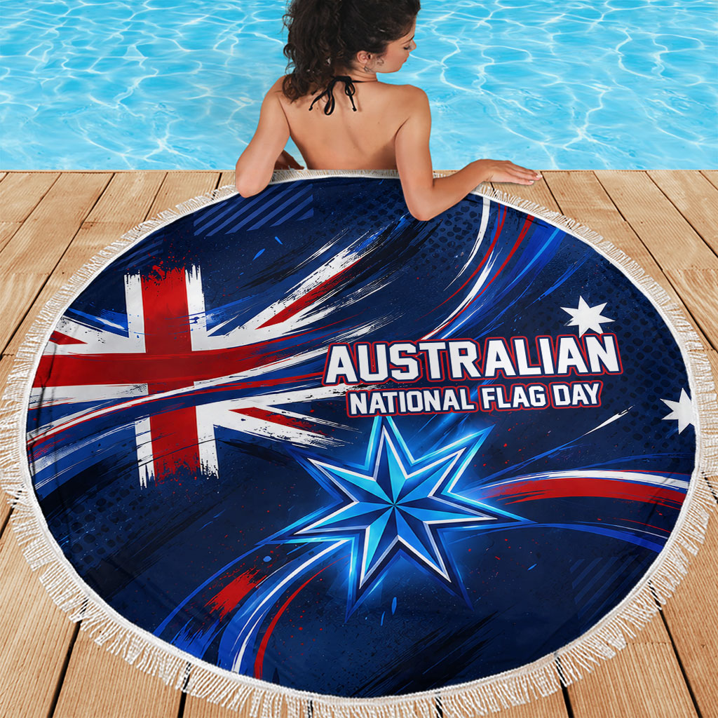 Proud To Be Australian Beach Blanket Australia Flag Day Waving Commonwealth Star