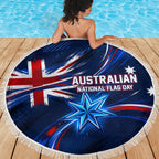 Proud To Be Australian Beach Blanket Australia Flag Day Waving Commonwealth Star