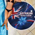 Proud To Be Australian Beach Blanket Australia Flag Day Waving Commonwealth Star