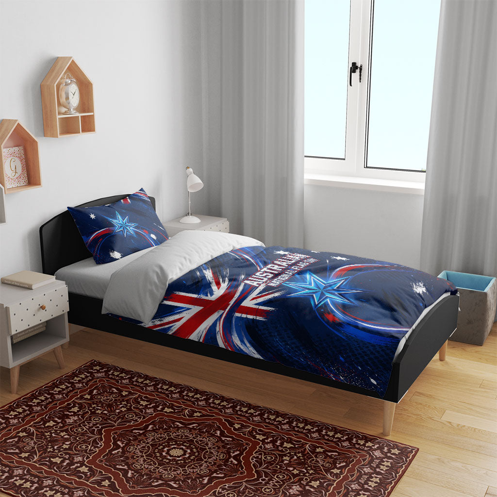 Proud To Be Australian Bedding Set Australia Flag Day Waving Commonwealth Star