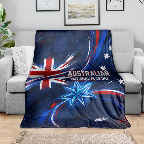 Proud To Be Australian Blanket Australia Flag Day Waving Commonwealth Star