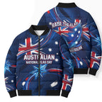 Proud To Be Australian Bomber Puffer Jacket Australia Flag Day Waving Commonwealth Star