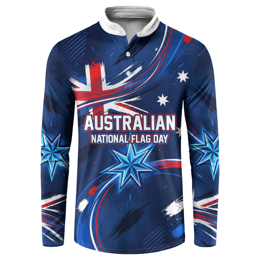 Proud To Be Australian Button Sweatshirt Australia Flag Day Waving Commonwealth Star