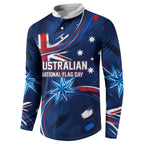 Proud To Be Australian Button Sweatshirt Australia Flag Day Waving Commonwealth Star