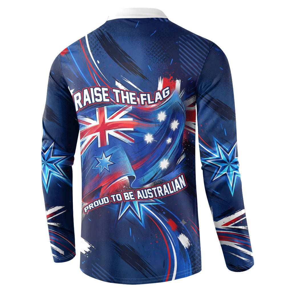 Proud To Be Australian Button Sweatshirt Australia Flag Day Waving Commonwealth Star