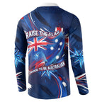 Proud To Be Australian Button Sweatshirt Australia Flag Day Waving Commonwealth Star