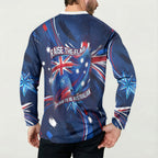 Proud To Be Australian Button Sweatshirt Australia Flag Day Waving Commonwealth Star
