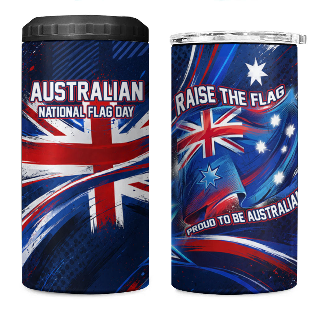 Proud To Be Australian 4 in 1 Can Cooler Tumbler Australia Flag Day Waving Commonwealth Star