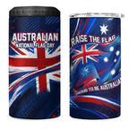 Proud To Be Australian 4 in 1 Can Cooler Tumbler Australia Flag Day Waving Commonwealth Star