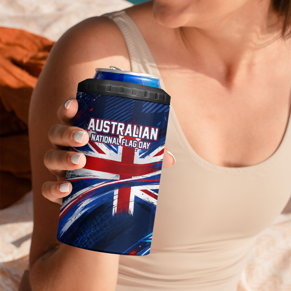 Proud To Be Australian 4 in 1 Can Cooler Tumbler Australia Flag Day Waving Commonwealth Star