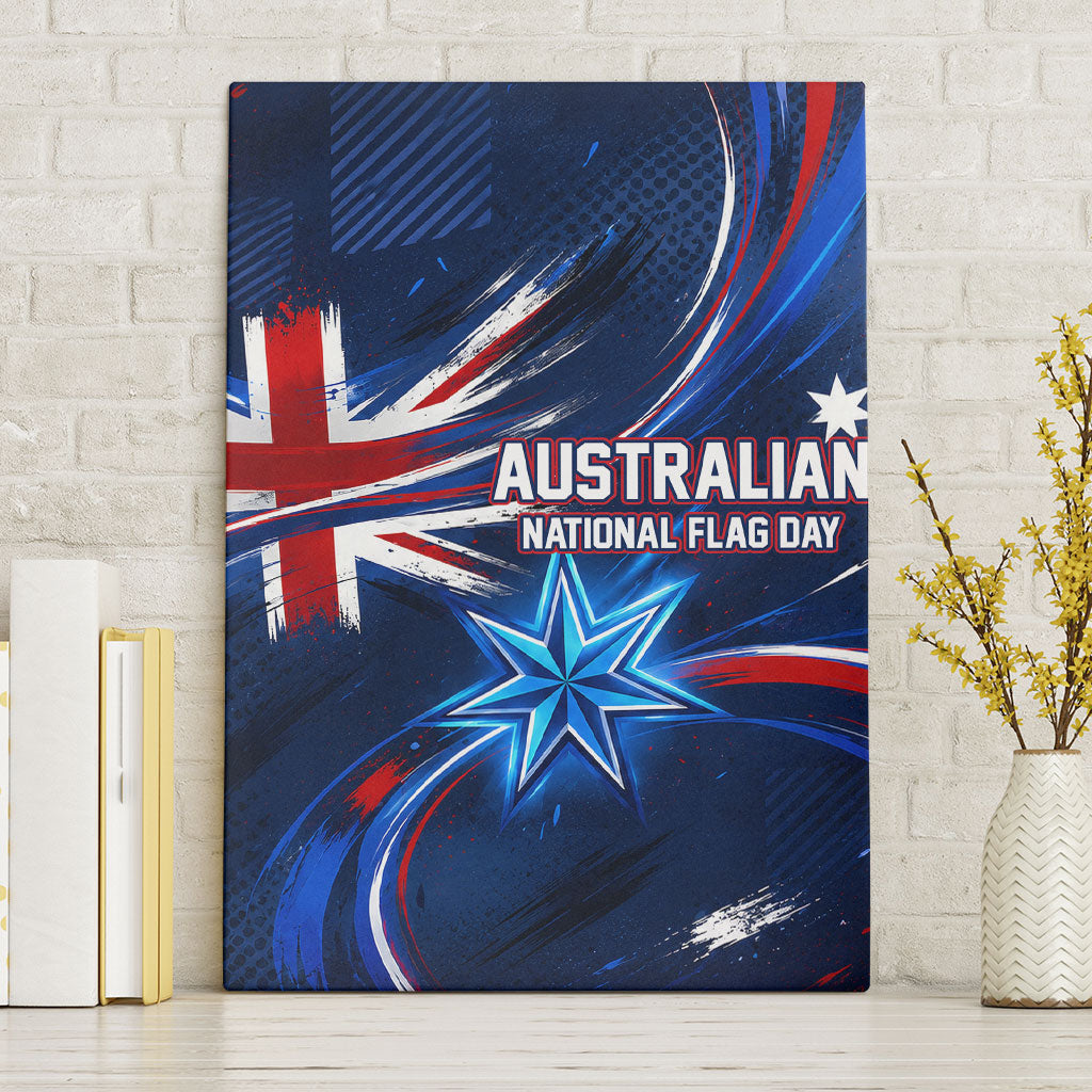 Proud To Be Australian Canvas Wall Art Australia Flag Day Waving Commonwealth Star
