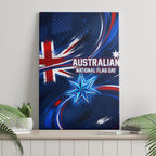 Proud To Be Australian Canvas Wall Art Australia Flag Day Waving Commonwealth Star
