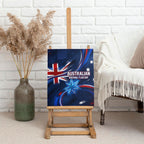 Proud To Be Australian Canvas Wall Art Australia Flag Day Waving Commonwealth Star