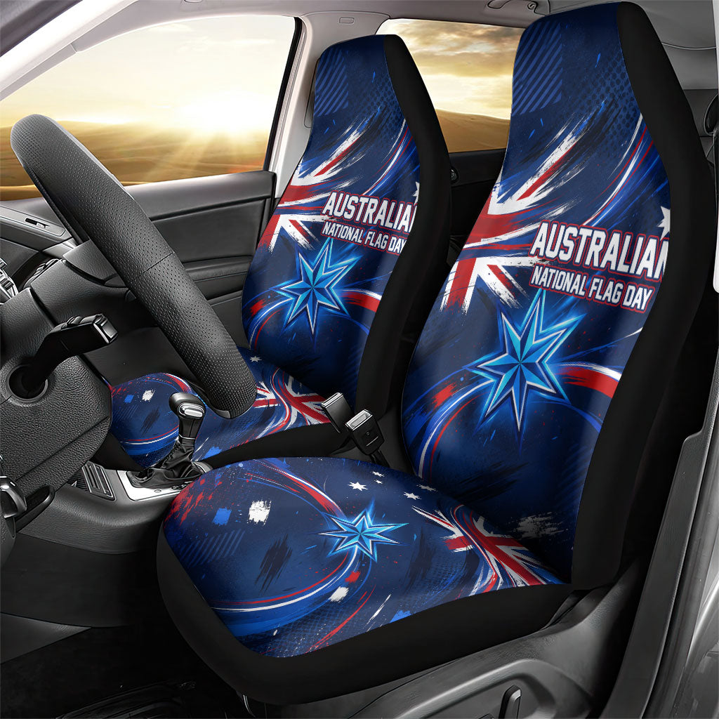Proud To Be Australian Car Seat Cover Australia Flag Day Waving Commonwealth Star