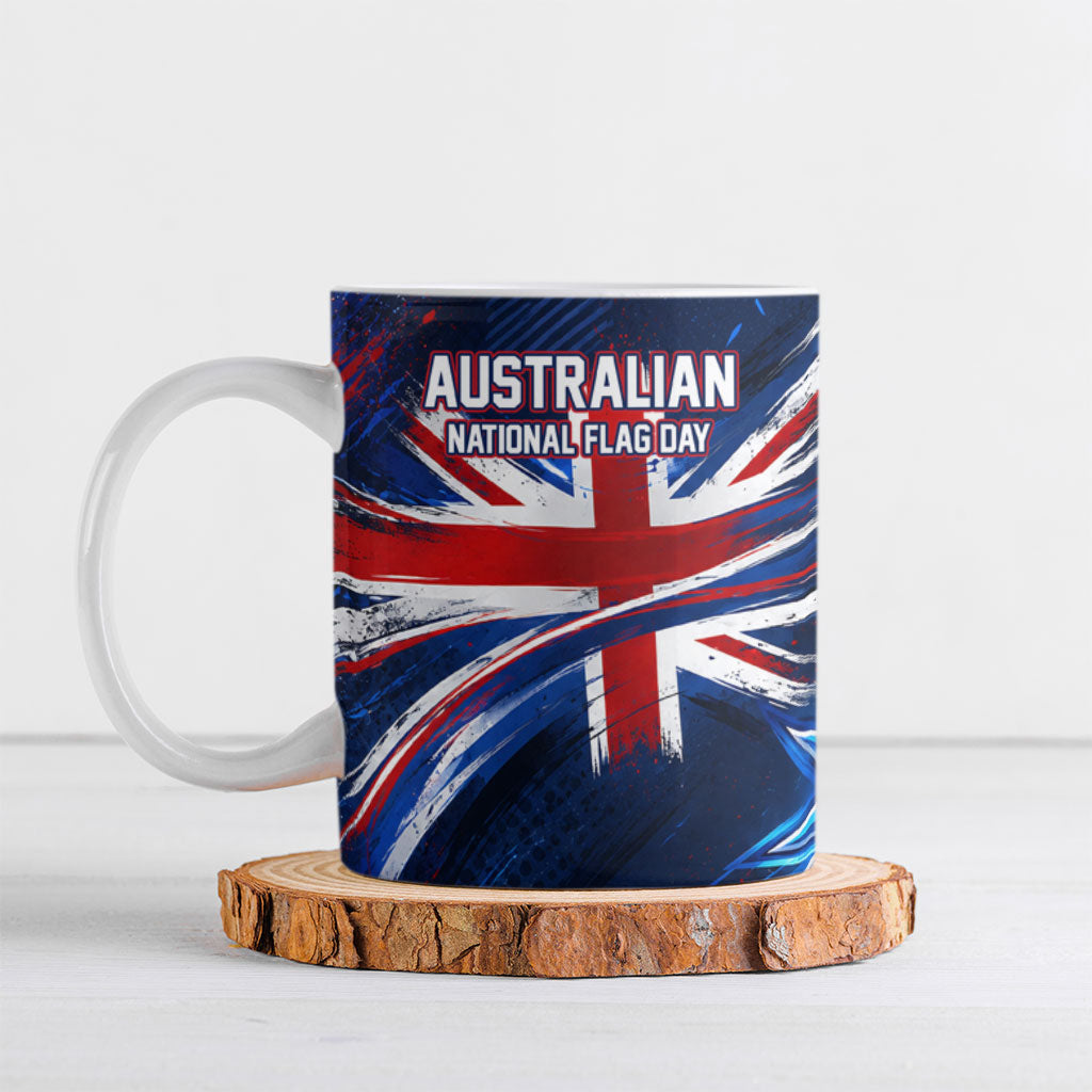 Proud To Be Australian Ceramic Mug Australia Flag Day Waving Commonwealth Star