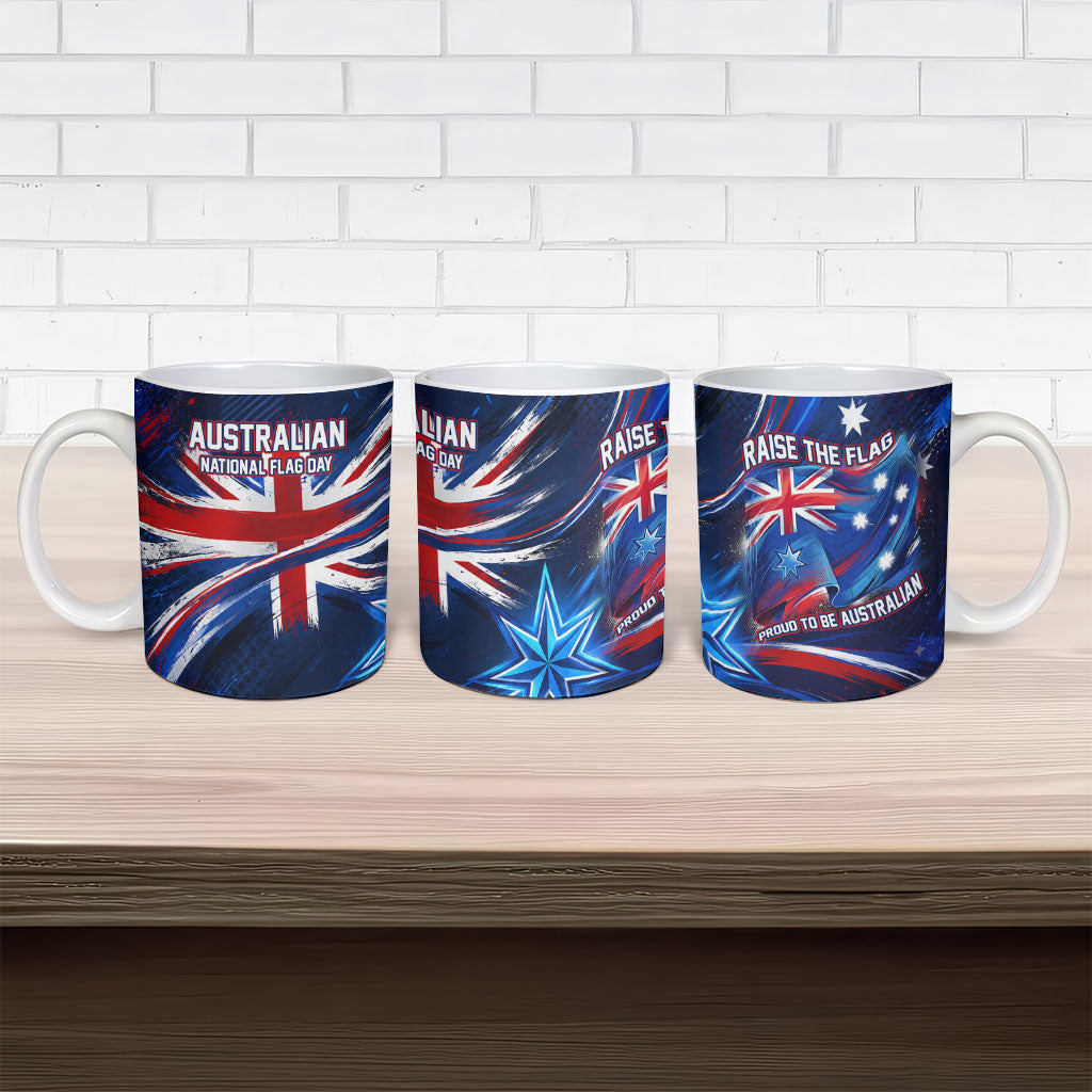 Proud To Be Australian Ceramic Mug Australia Flag Day Waving Commonwealth Star