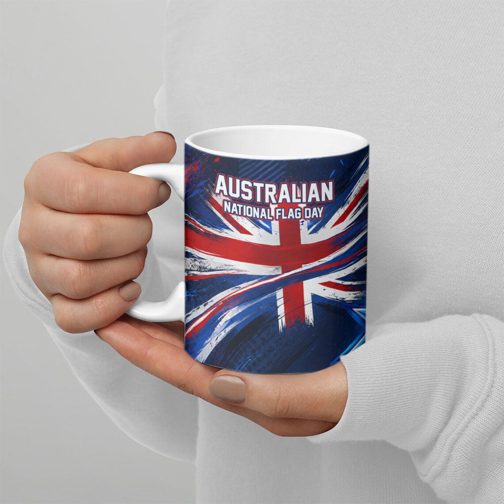 Proud To Be Australian Ceramic Mug Australia Flag Day Waving Commonwealth Star