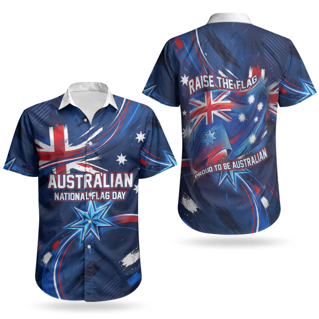 Proud To Be Australian Couples Matching Summer Maxi Dress and Hawaiian Shirt Australia Flag Day Waving Commonwealth Star
