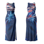 Proud To Be Australian Couples Matching Tank Maxi Dress and Hawaiian Shirt Australia Flag Day Waving Commonwealth Star