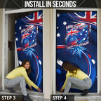 Proud To Be Australian Door Cover Australia Flag Day Waving Commonwealth Star
