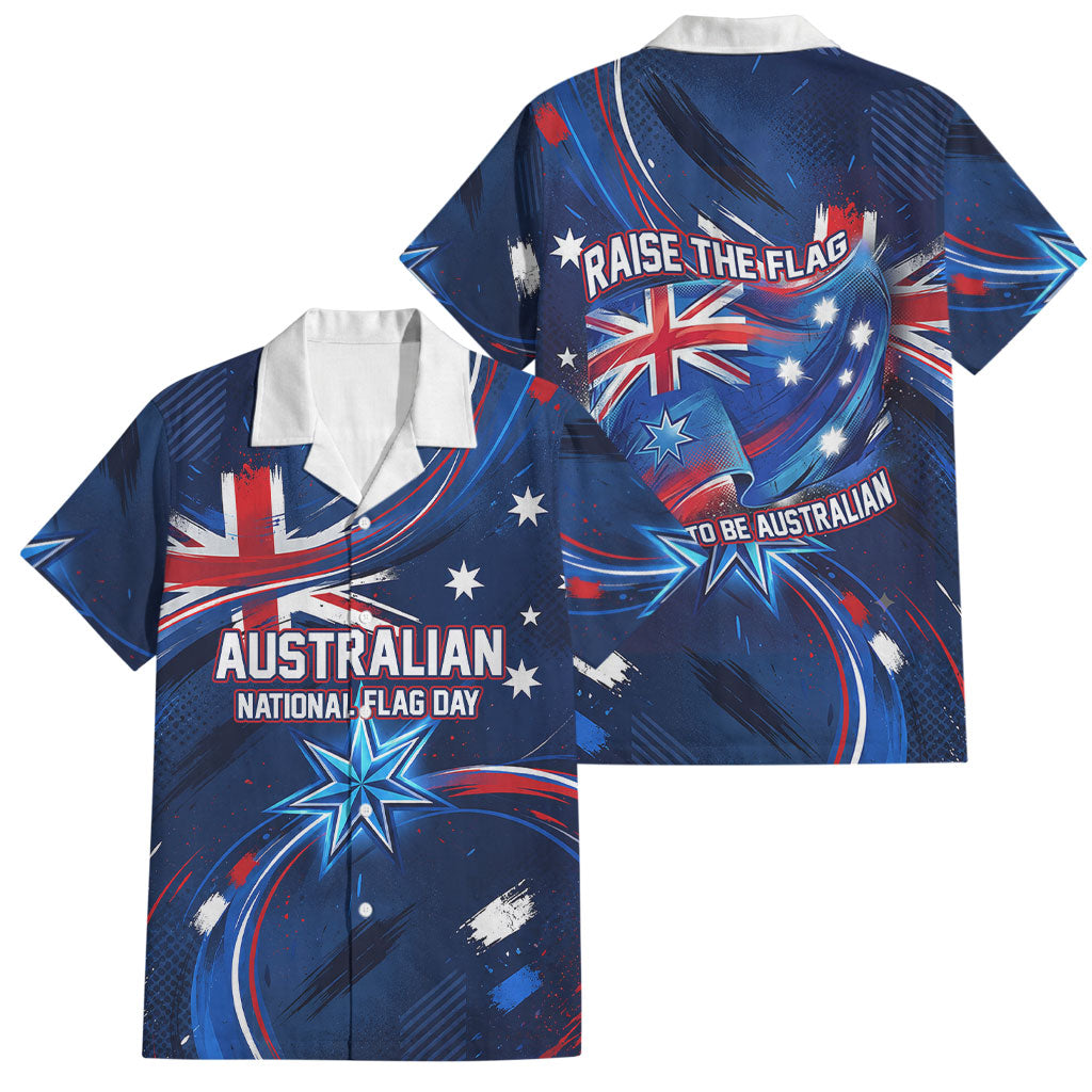 Proud To Be Australian Family Matching Off Shoulder Maxi Dress and Hawaiian Shirt Australia Flag Day Waving Commonwealth Star