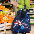 Proud To Be Australian Grocery Bag Australia Flag Day Waving Commonwealth Star