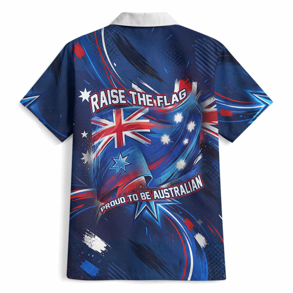 Proud To Be Australian Hawaiian Shirt Australia Flag Day Waving Commonwealth Star