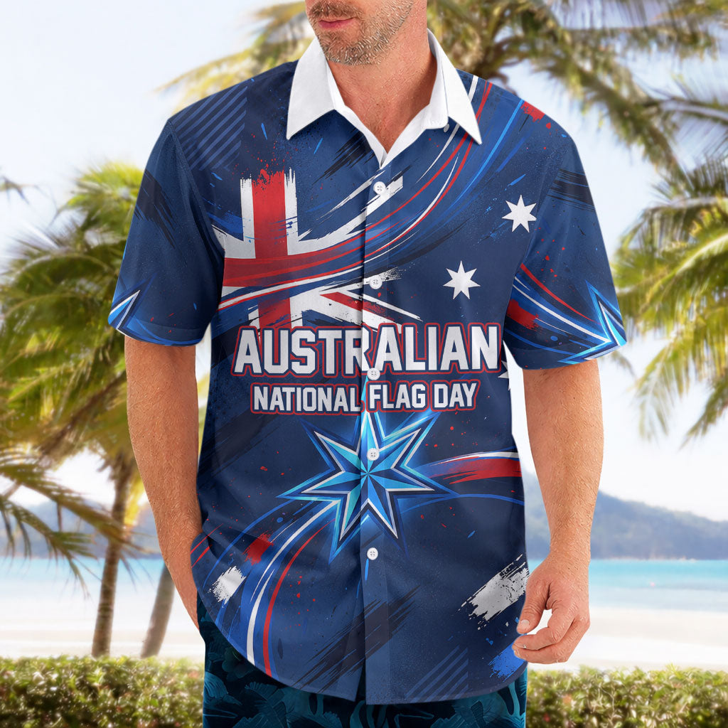 Proud To Be Australian Hawaiian Shirt Australia Flag Day Waving Commonwealth Star