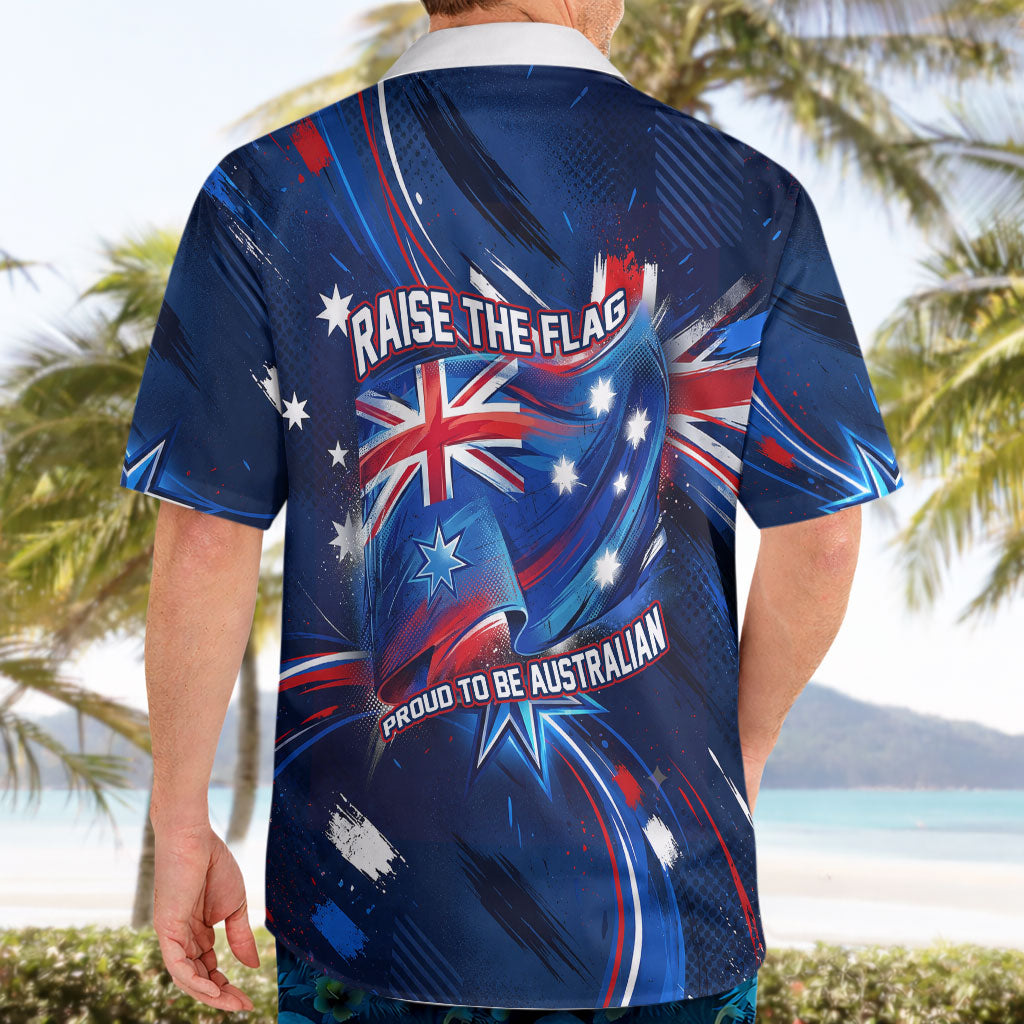 Proud To Be Australian Hawaiian Shirt Australia Flag Day Waving Commonwealth Star