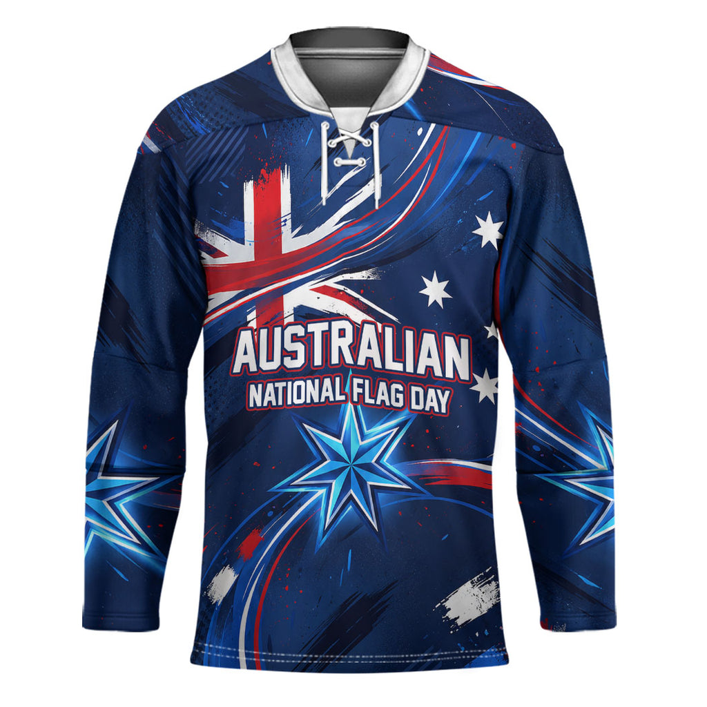 Proud To Be Australian Hockey Jersey Australia Flag Day Waving Commonwealth Star