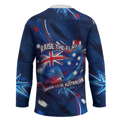 Proud To Be Australian Hockey Jersey Australia Flag Day Waving Commonwealth Star