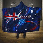 Proud To Be Australian Hooded Blanket Australia Flag Day Waving Commonwealth Star