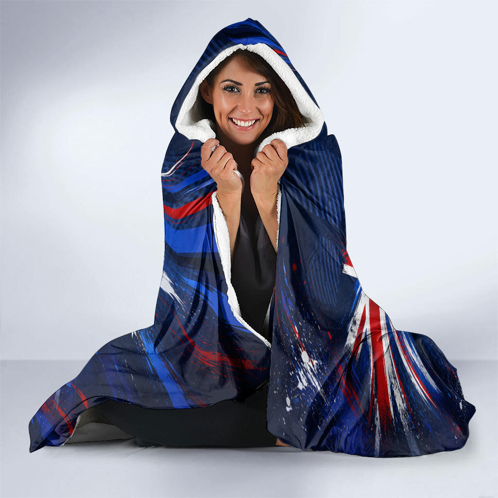 Proud To Be Australian Hooded Blanket Australia Flag Day Waving Commonwealth Star