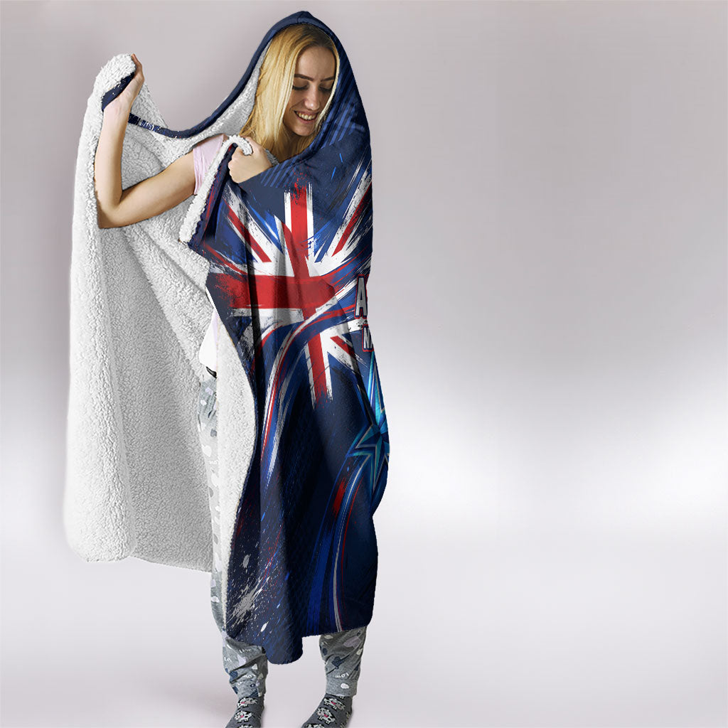 Proud To Be Australian Hooded Blanket Australia Flag Day Waving Commonwealth Star