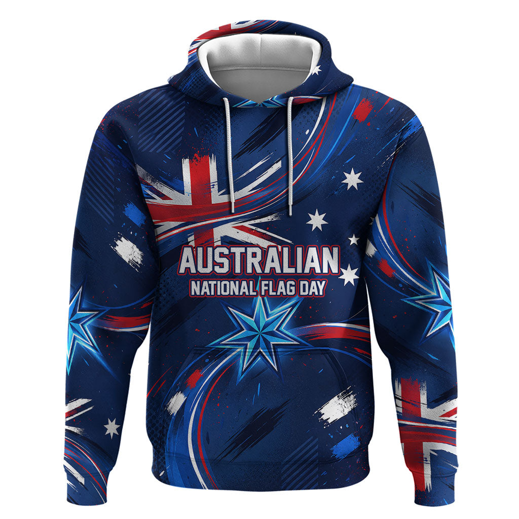 Proud To Be Australian Hoodie Australia Flag Day Waving Commonwealth Star