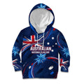 Proud To Be Australian Kid Hoodie Australia Flag Day Waving Commonwealth Star