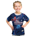 Proud To Be Australian Kid T Shirt Australia Flag Day Waving Commonwealth Star