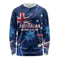 Proud To Be Australian Long Sleeve Shirt Australia Flag Day Waving Commonwealth Star
