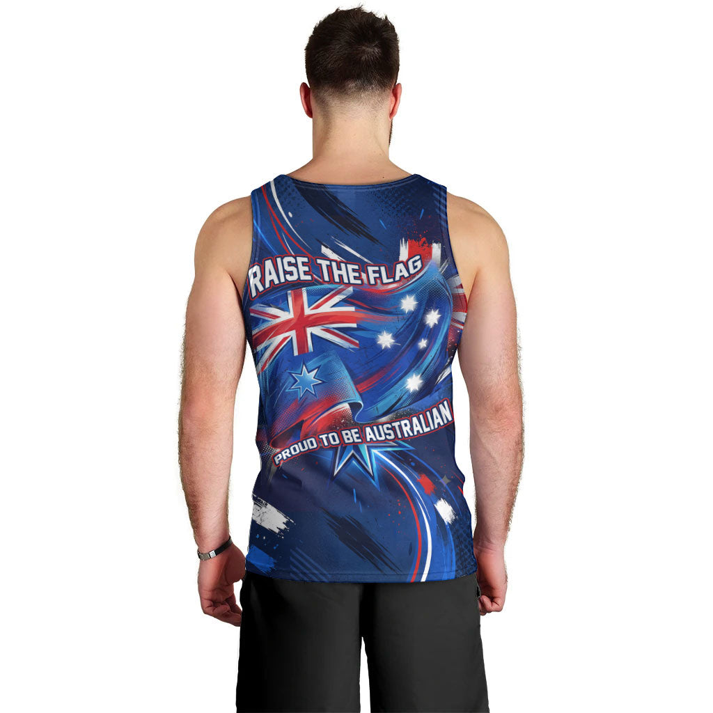 Proud To Be Australian Men Tank Top Australia Flag Day Waving Commonwealth Star