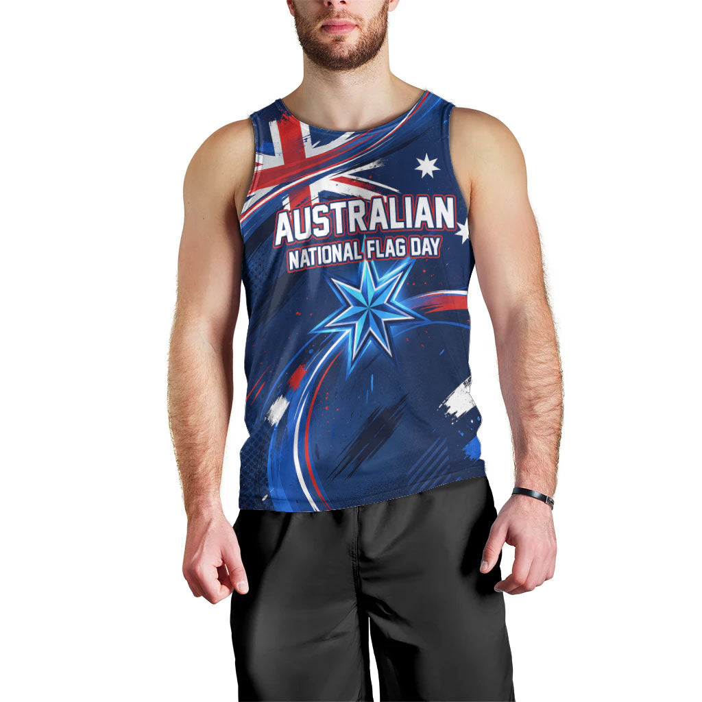 Proud To Be Australian Men Tank Top Australia Flag Day Waving Commonwealth Star