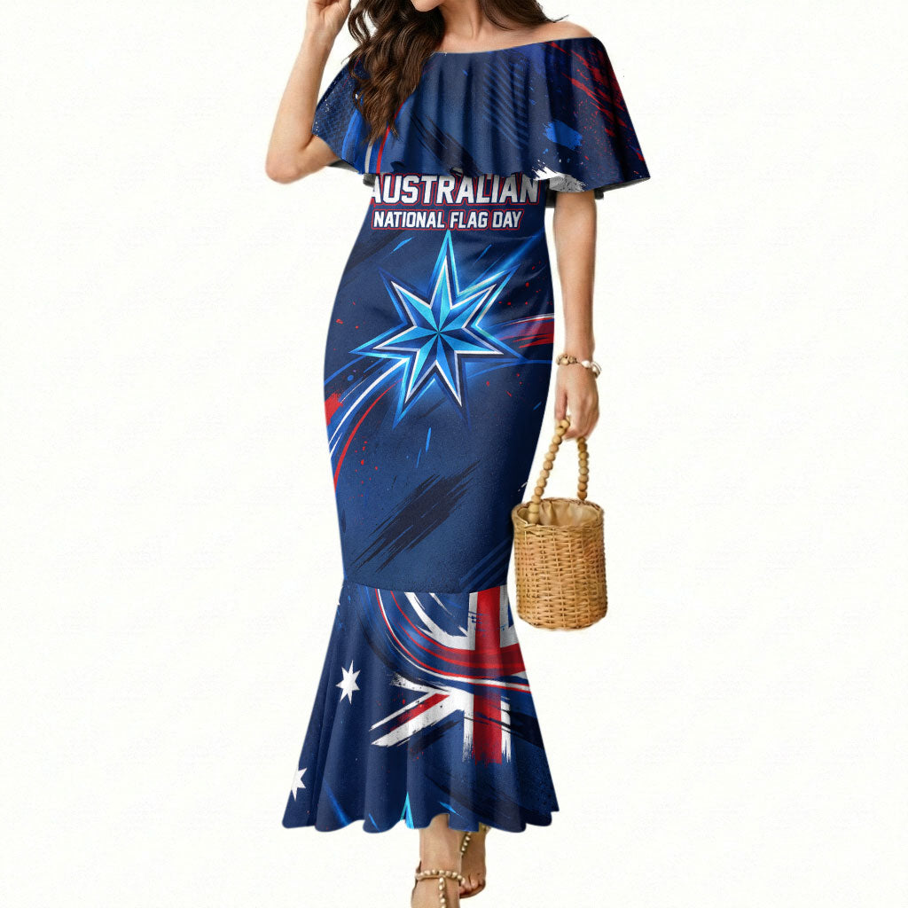 Proud To Be Australian Mermaid Dress Australia Flag Day Waving Commonwealth Star